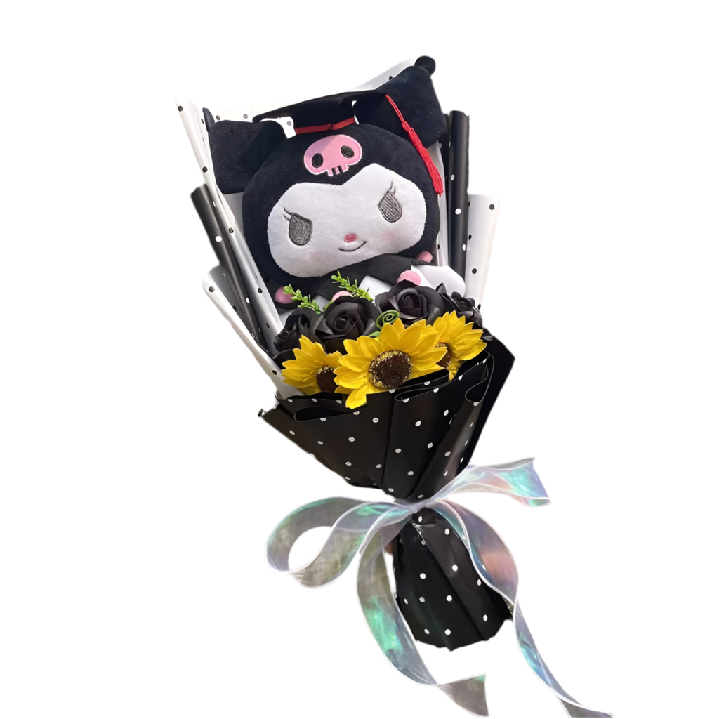Sanrio Graduation Plush Flower Gift Bouquet – My Melody, Kuromi & Cinnamoroll 2