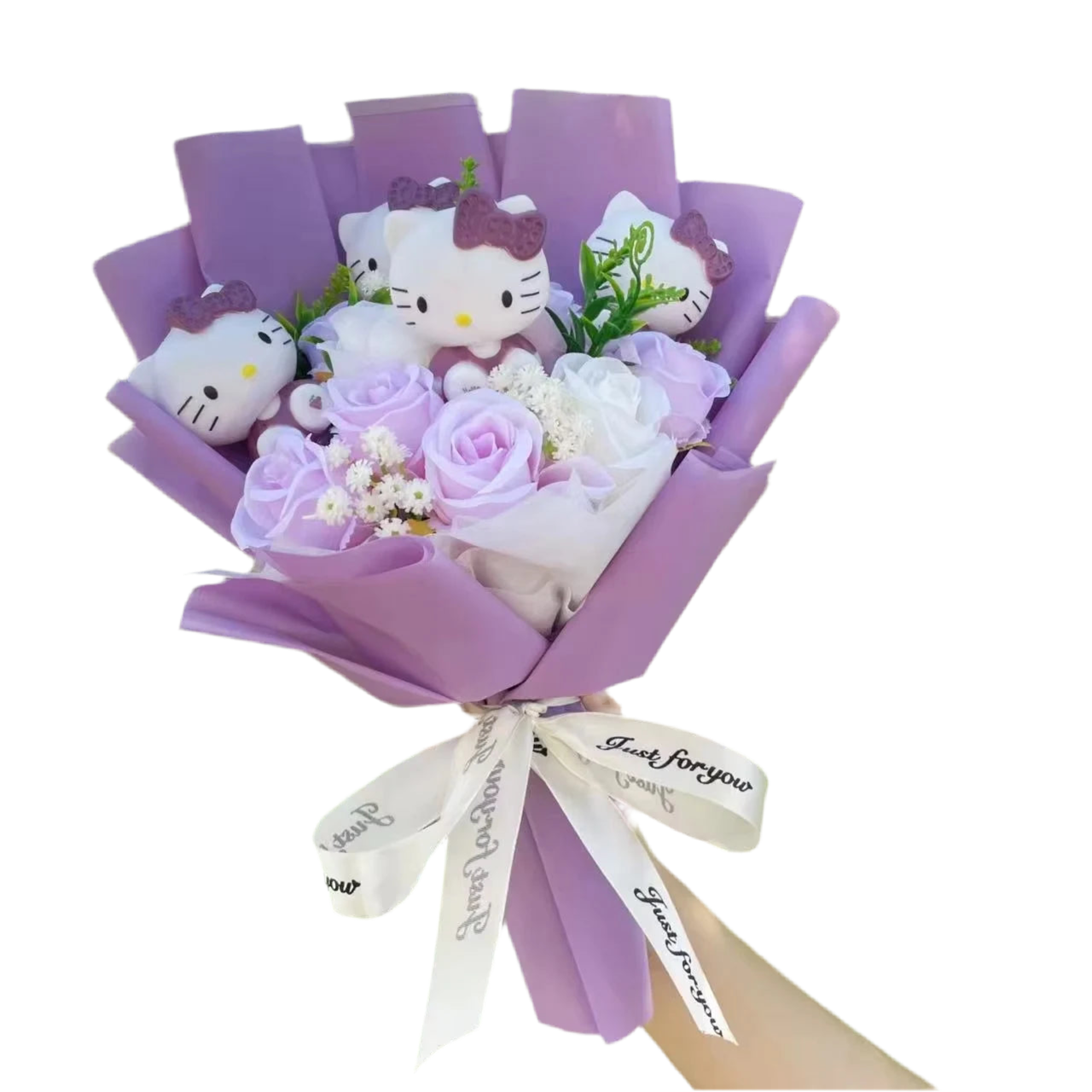 Hello Kitty Plush Flower Gift Bouquet – 35cm in Gift Box | Sanrio-Inspired Keepsake Arrangement 9