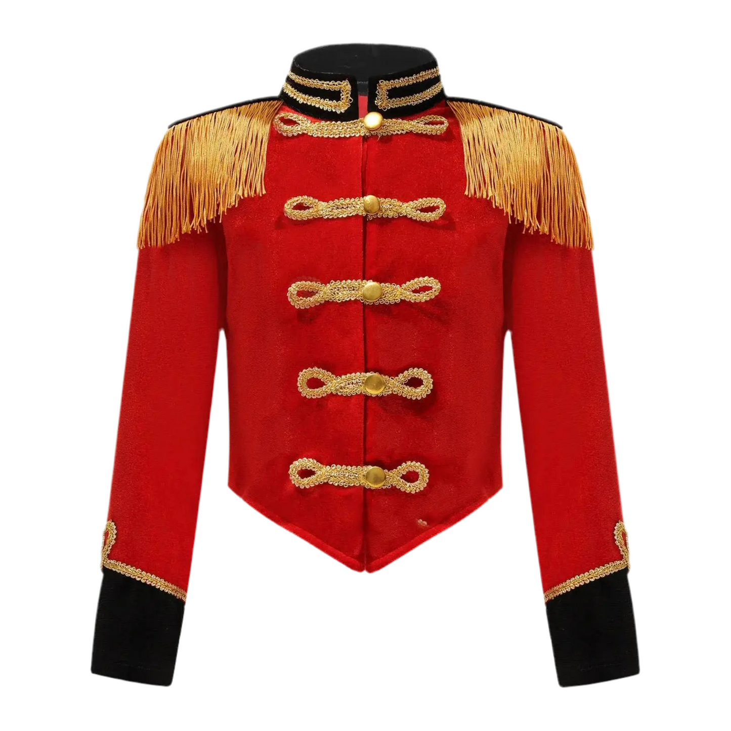 Kids Circus Ringmaster Costume Long Sleeve Fringe Tassel Jacket (Age 6-14YRS)