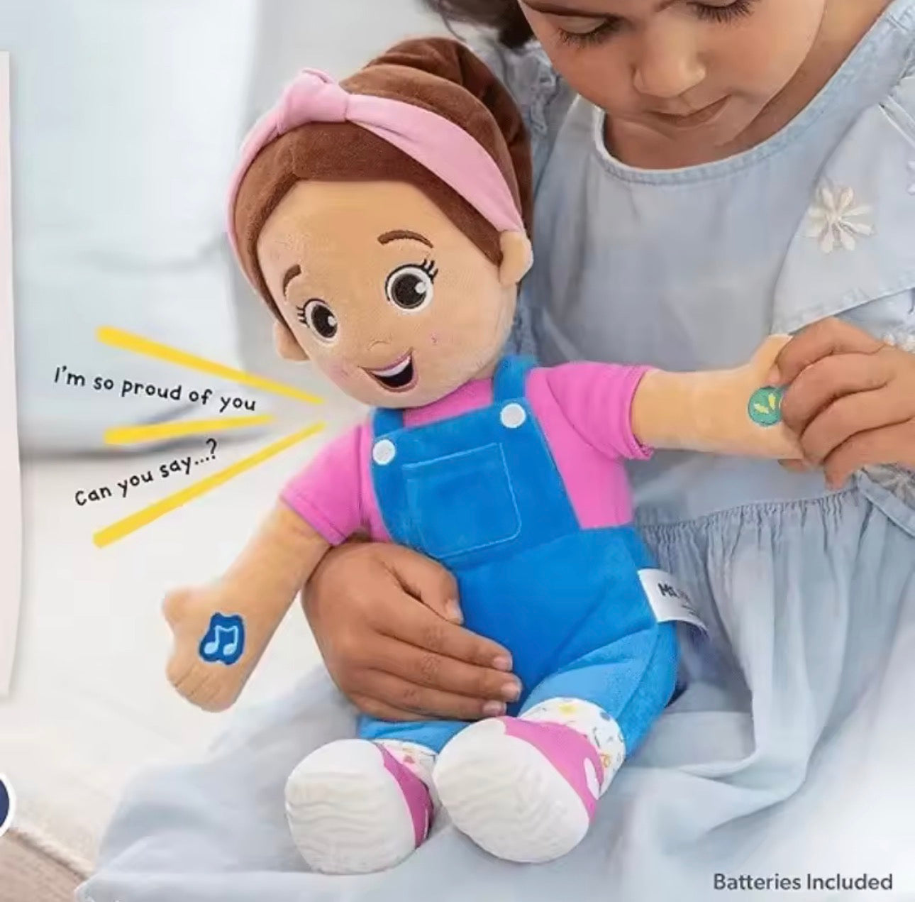 Ms. Rachel Speak & Sing Doll – Interactive Plush for Toddlers | Comfort Toy with Educational Phrases & Songs