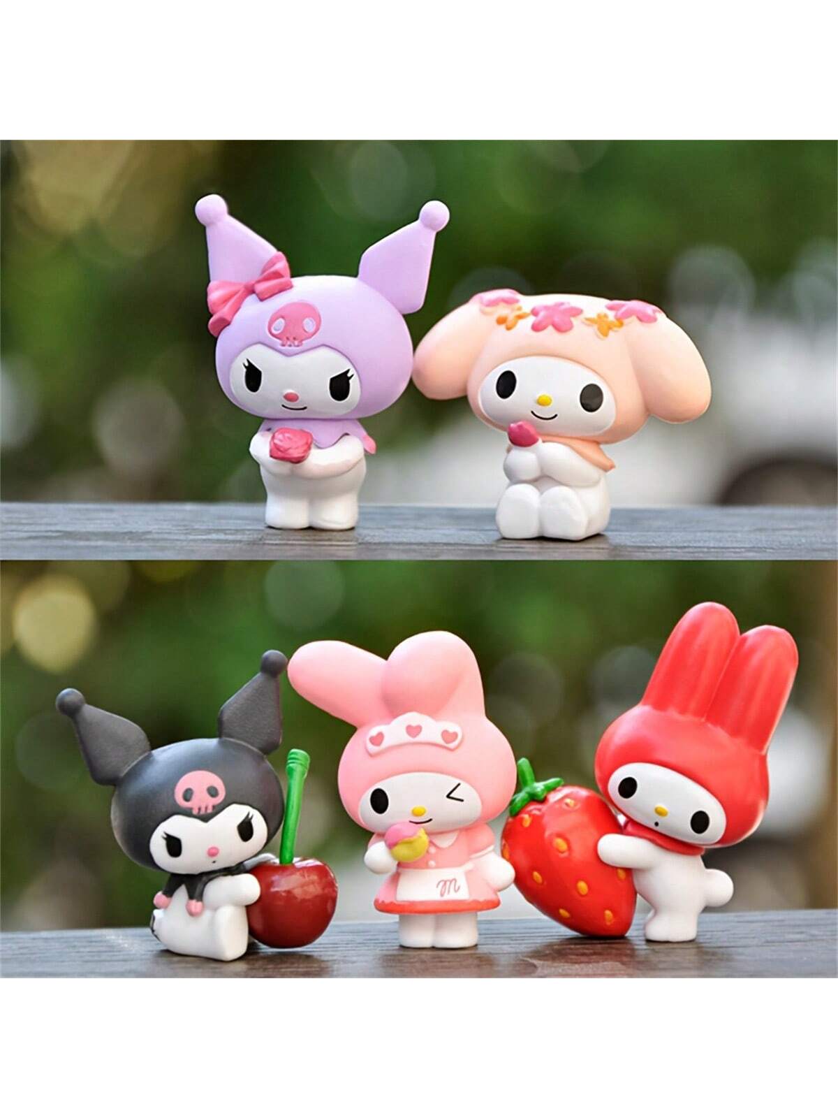 Sanrio My Melody & Kuromi Fruit Series Figurines – 4cm Mini Collectibles