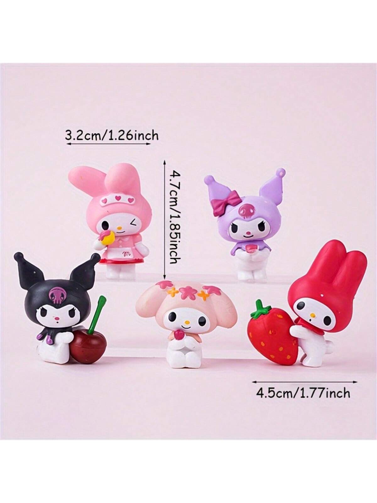 Sanrio My Melody & Kuromi Fruit Series Figurines – 4cm Mini Collectibles