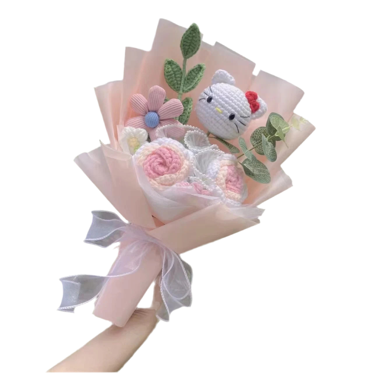 Hello Kitty Plush Flower Gift Bouquet – 35cm in Gift Box | Sanrio-Inspired Keepsake Arrangement 5