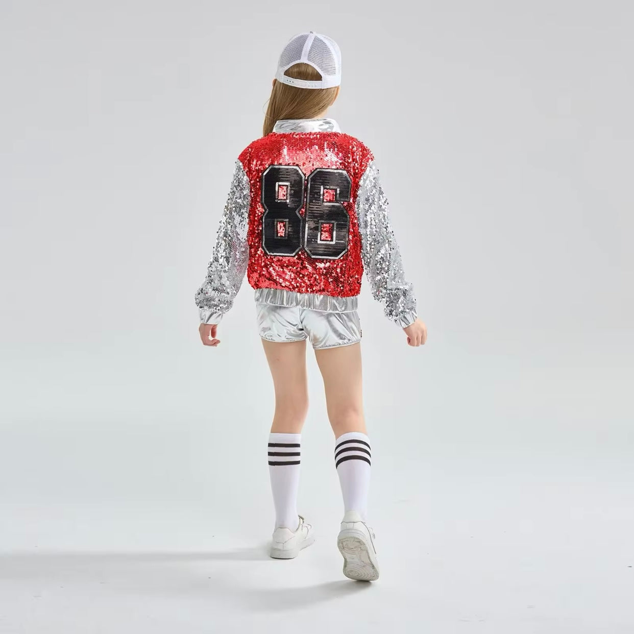 Girls Sequin Jacket Shorts & Top Set (Age 4-14YRS)