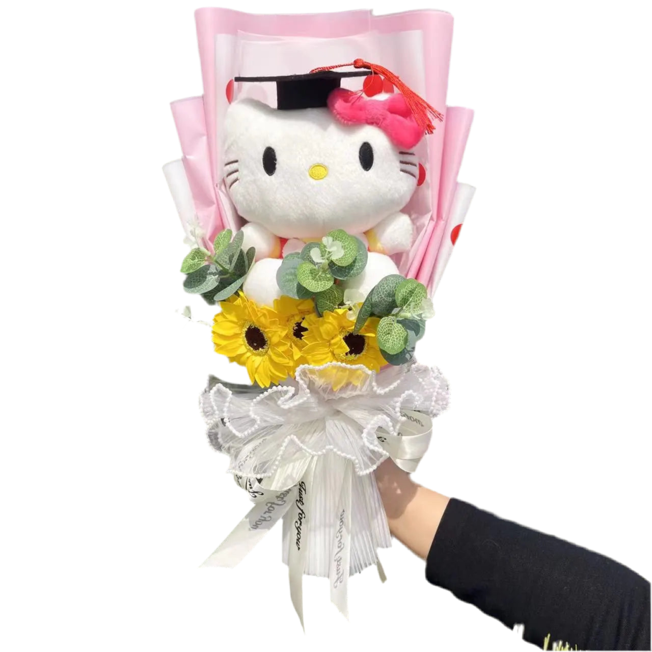 Sanrio Graduation Plush Flower Gift Bouquet – My Melody, Kuromi & Cinnamoroll 1