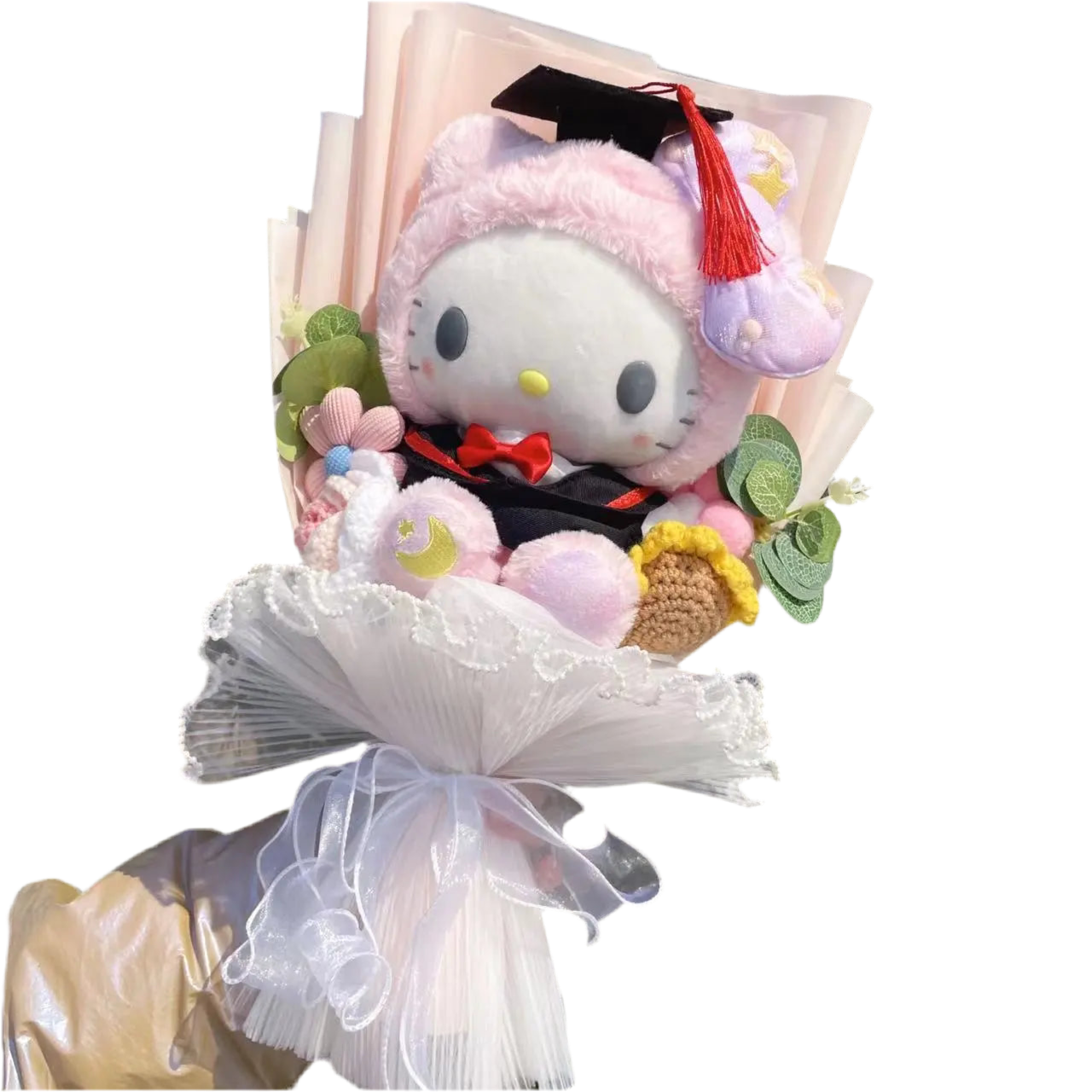 Sanrio Graduation Plush Flower Gift Bouquet – My Melody, Kuromi & Cinnamoroll 6