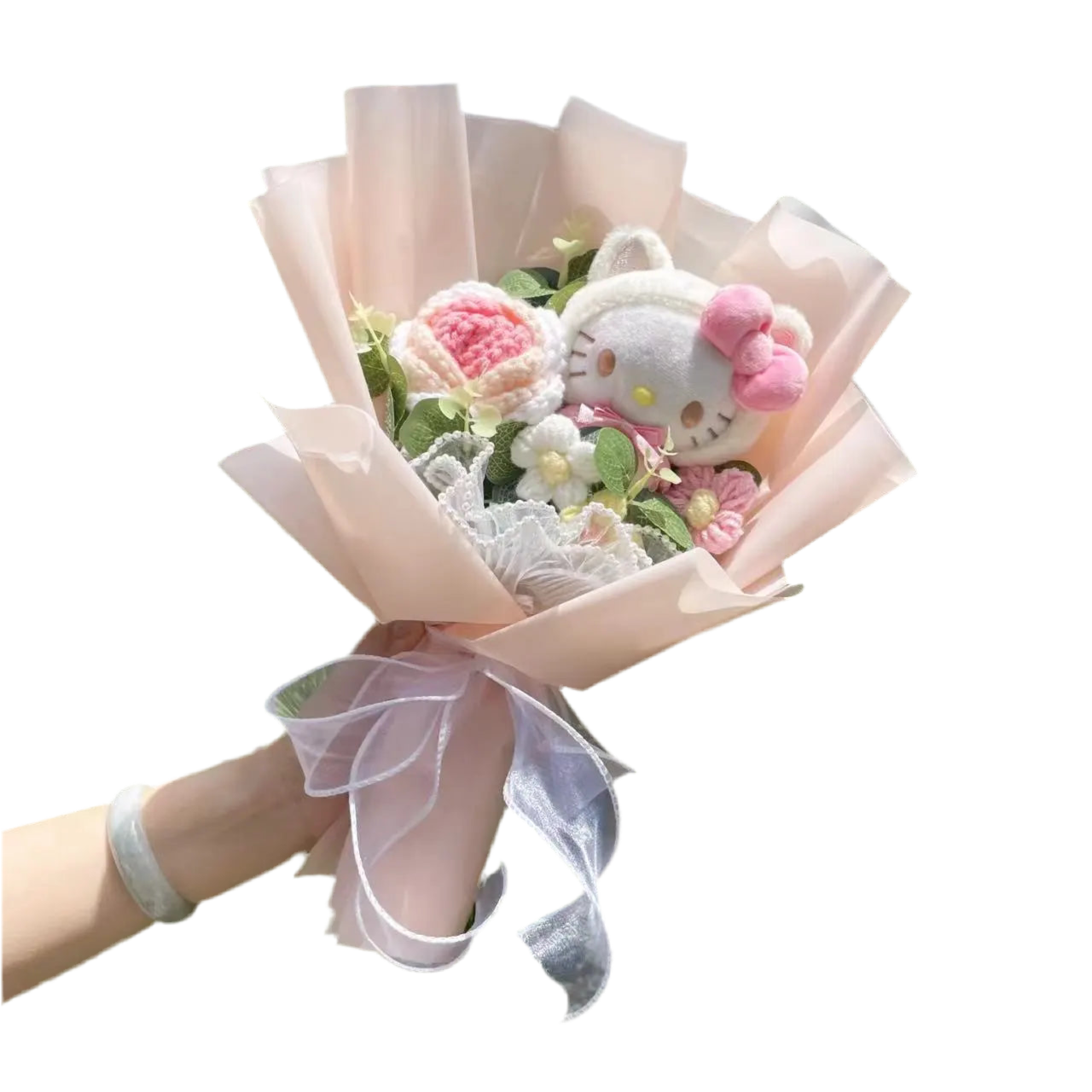 Hello Kitty Plush Flower Gift Bouquet – 35cm in Gift Box | Sanrio-Inspired Keepsake Arrangement 4