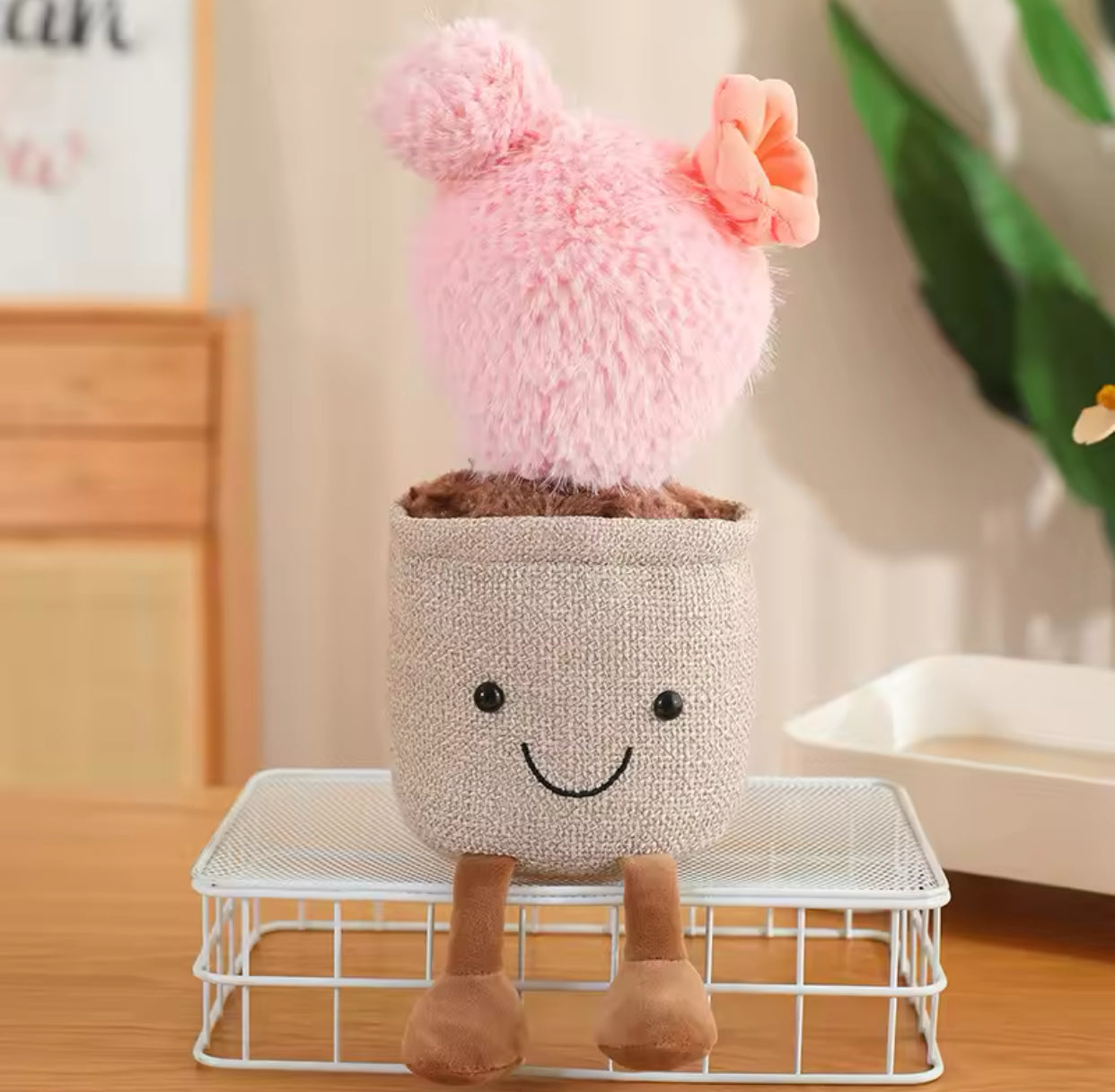 Plush Cactus Plant Stuffed Toy Pink