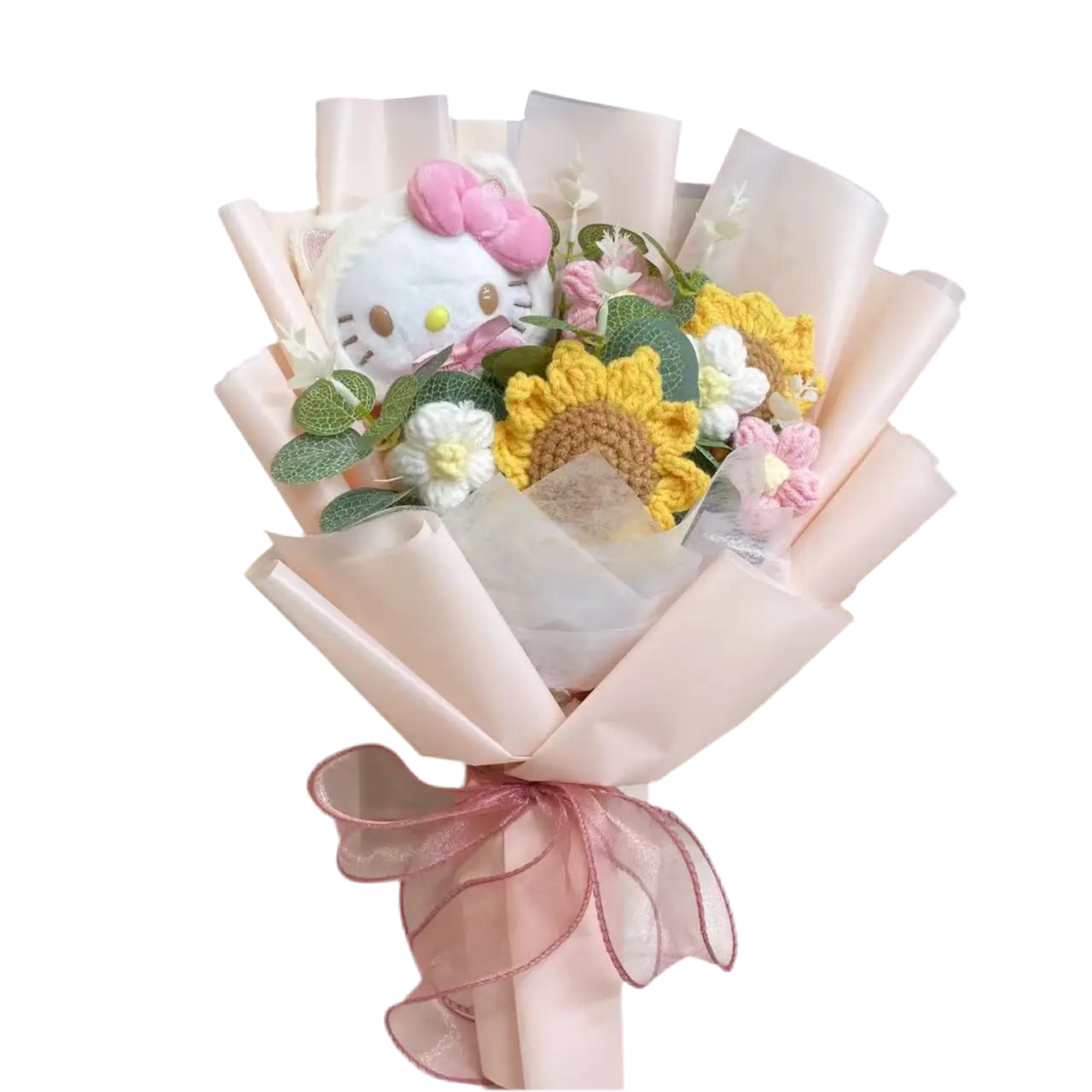 Hello Kitty Plush Flower Gift Bouquet – 35cm in Gift Box | Sanrio-Inspired Keepsake Arrangement 15
