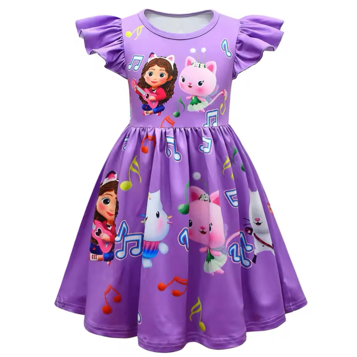 Girls Gabbys Dollhouse Dress Bag & Hat (Age 3-12YRS) Purple