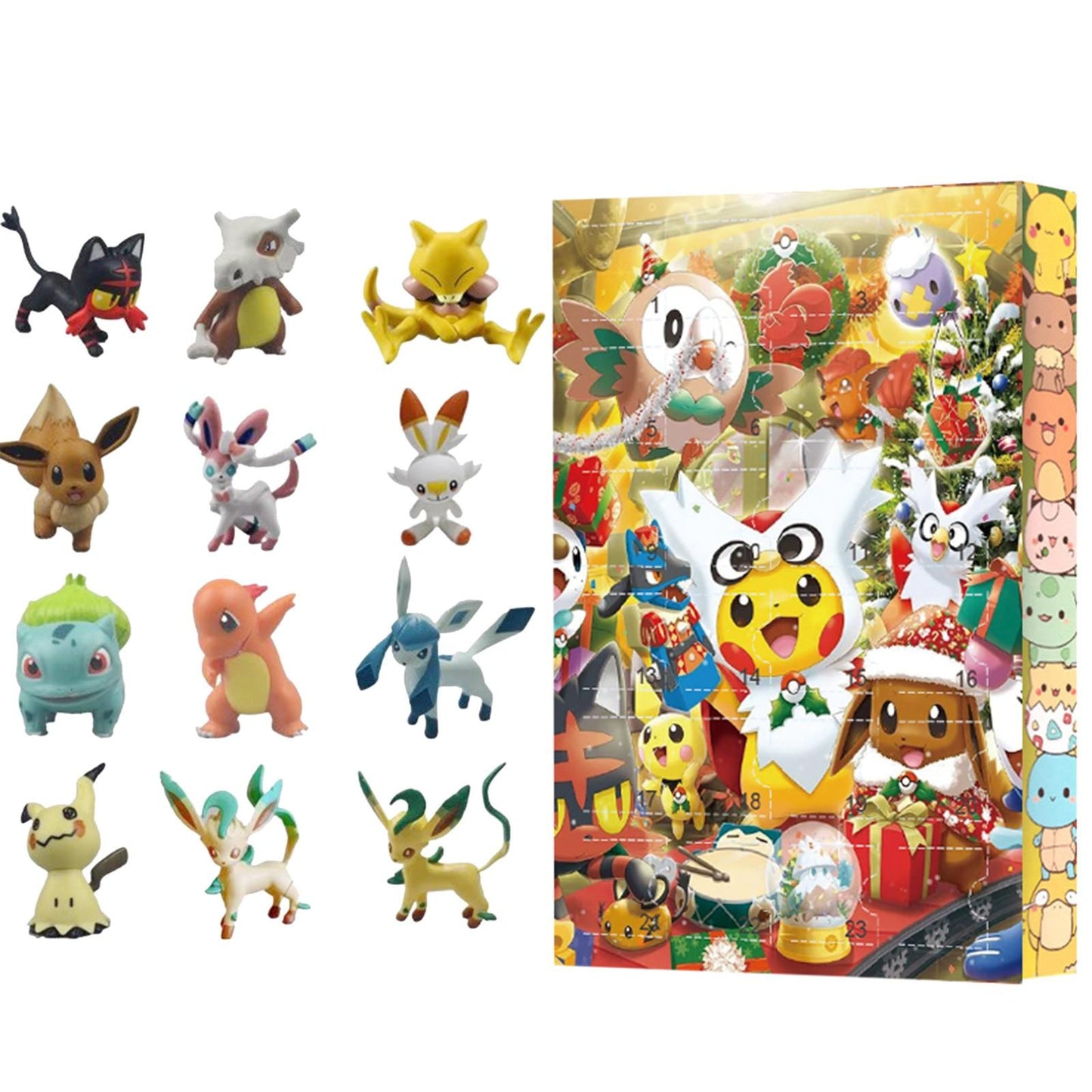 Pokémon Christmas Advent Calendar – 24pcs Countdown Box | Festive Mini Figures Multicolor B