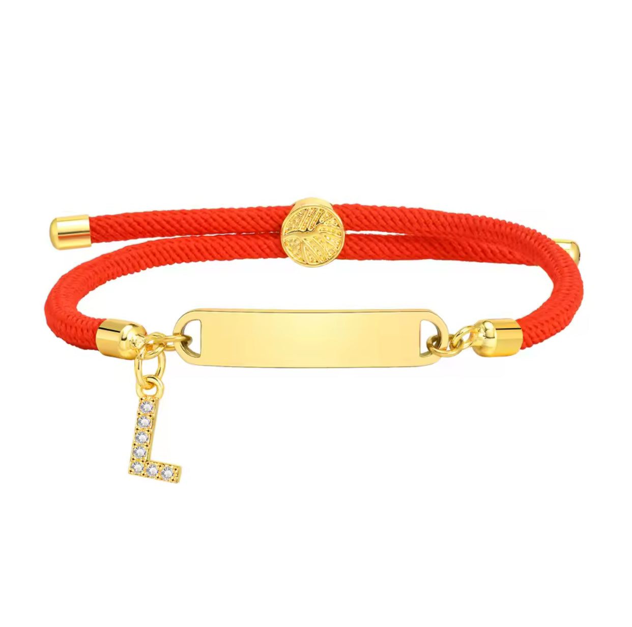 Baby Red Gold Custom Bracelet Personalised Red L