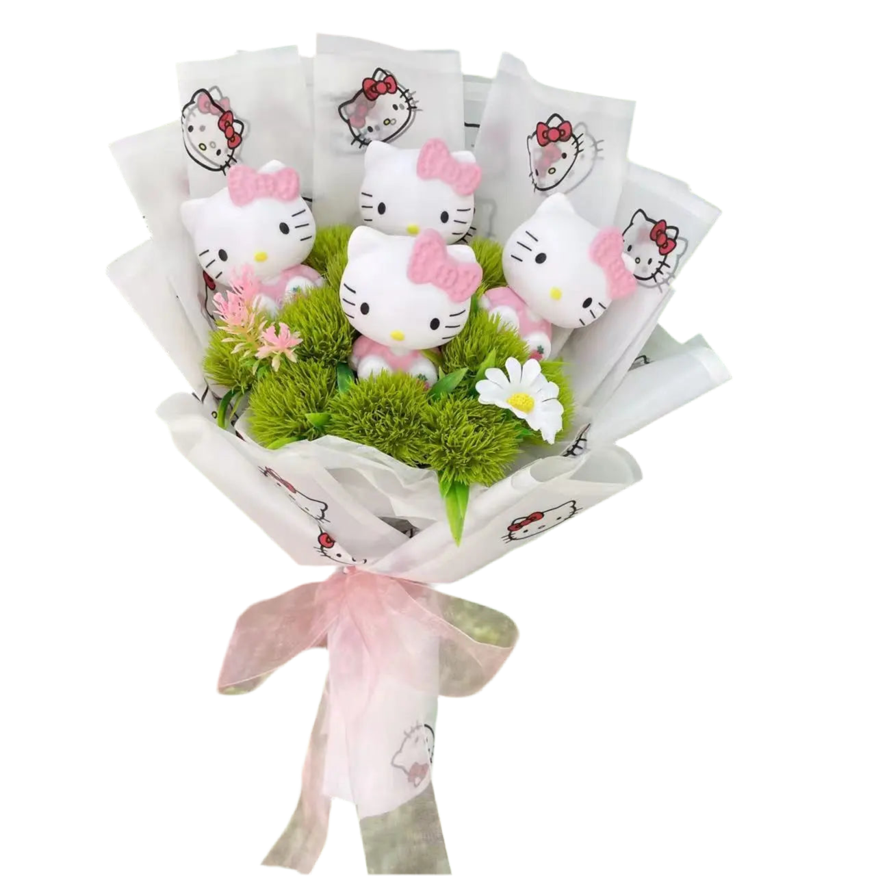 Hello Kitty Plush Flower Gift Bouquet – 35cm in Gift Box | Sanrio-Inspired Keepsake Arrangement 14