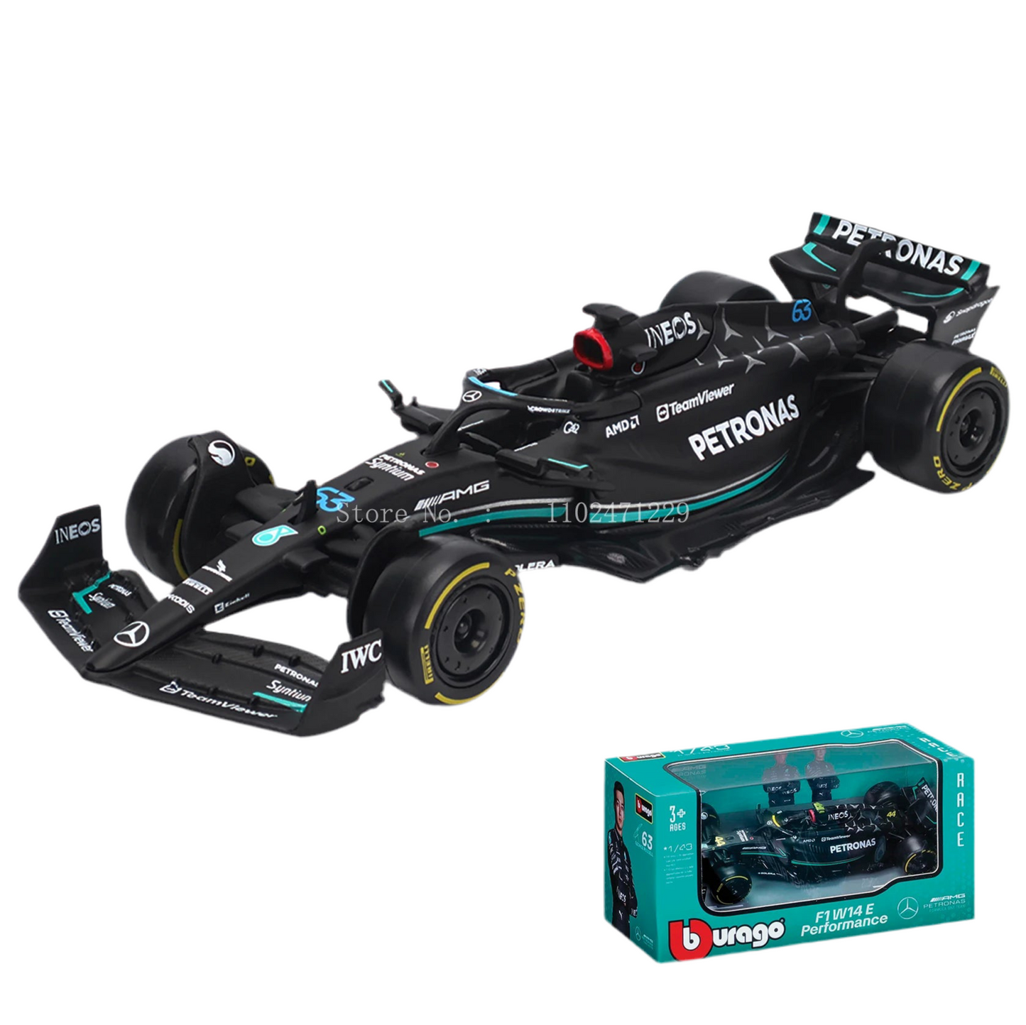 Bburago 1:43 P2 British GP Mclaren F1 MCL60 2023 #4 Lando Norris #81 Oscar Piastri Alloy Car Die Cast Model Toy Collectible