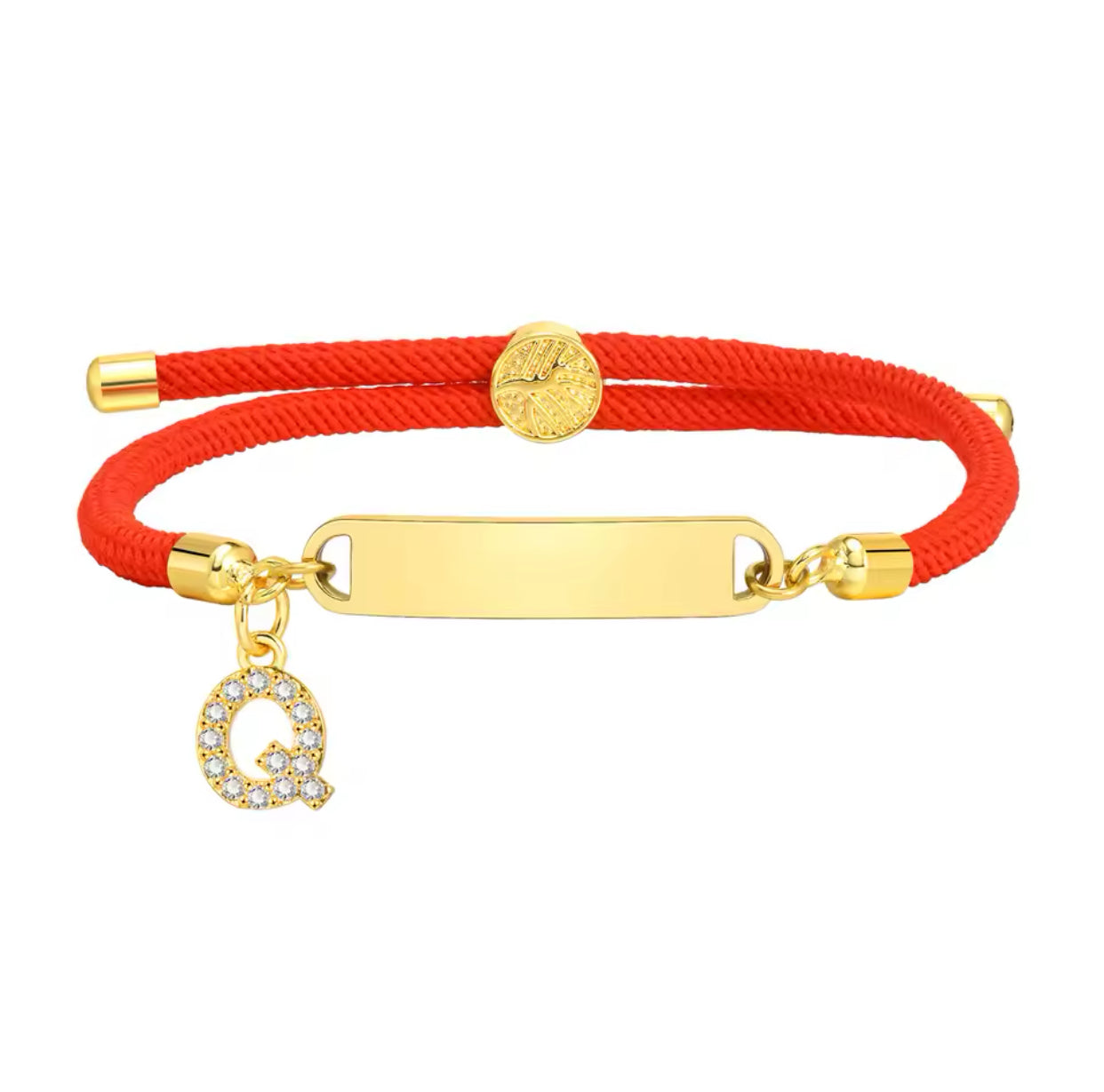 Baby Red Gold Custom Bracelet Personalised Red Q