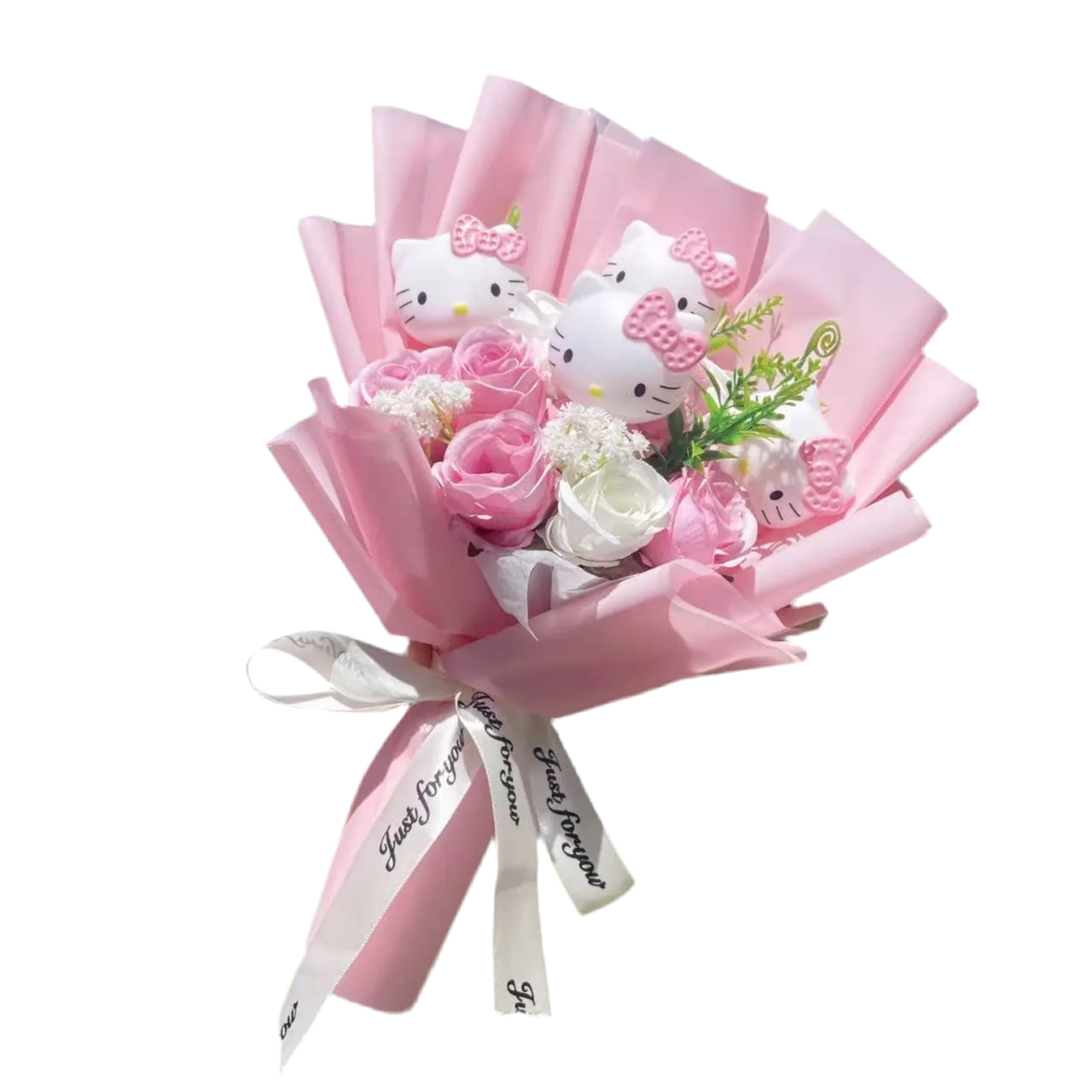Hello Kitty Plush Flower Gift Bouquet – 35cm in Gift Box | Sanrio-Inspired Keepsake Arrangement 8