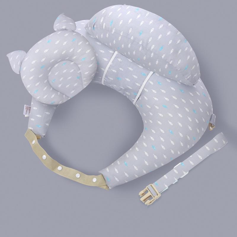 Adjustable Breastfeeding Nursing Pillow Grey