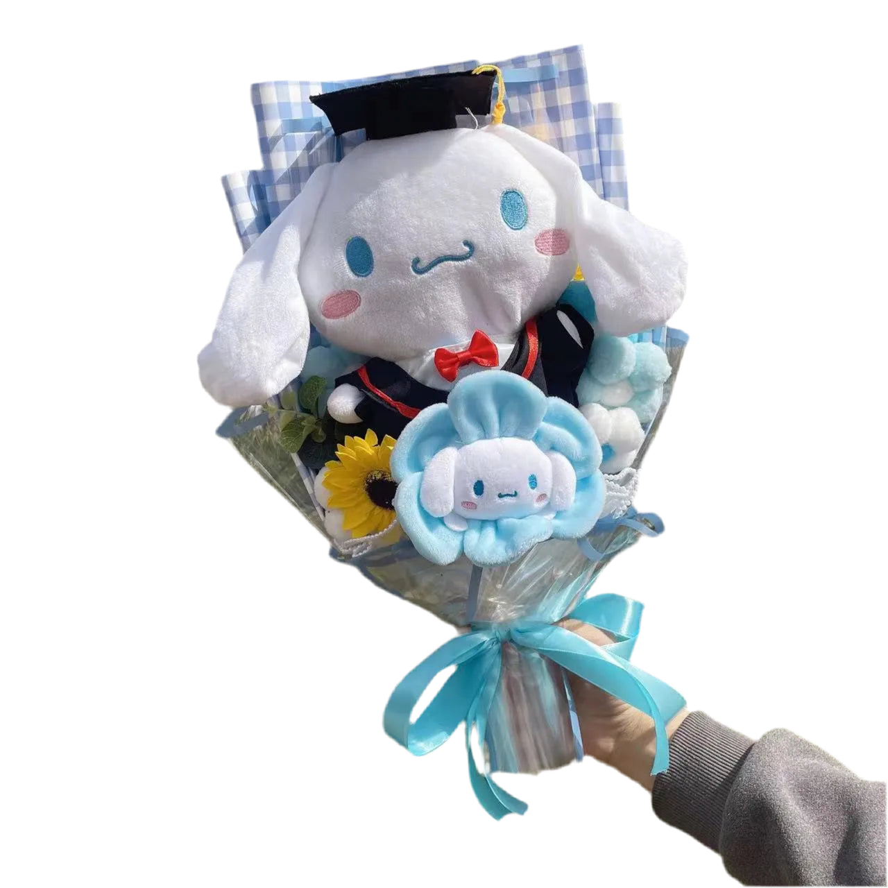 Sanrio Graduation Plush Flower Gift Bouquet – My Melody, Kuromi & Cinnamoroll 12
