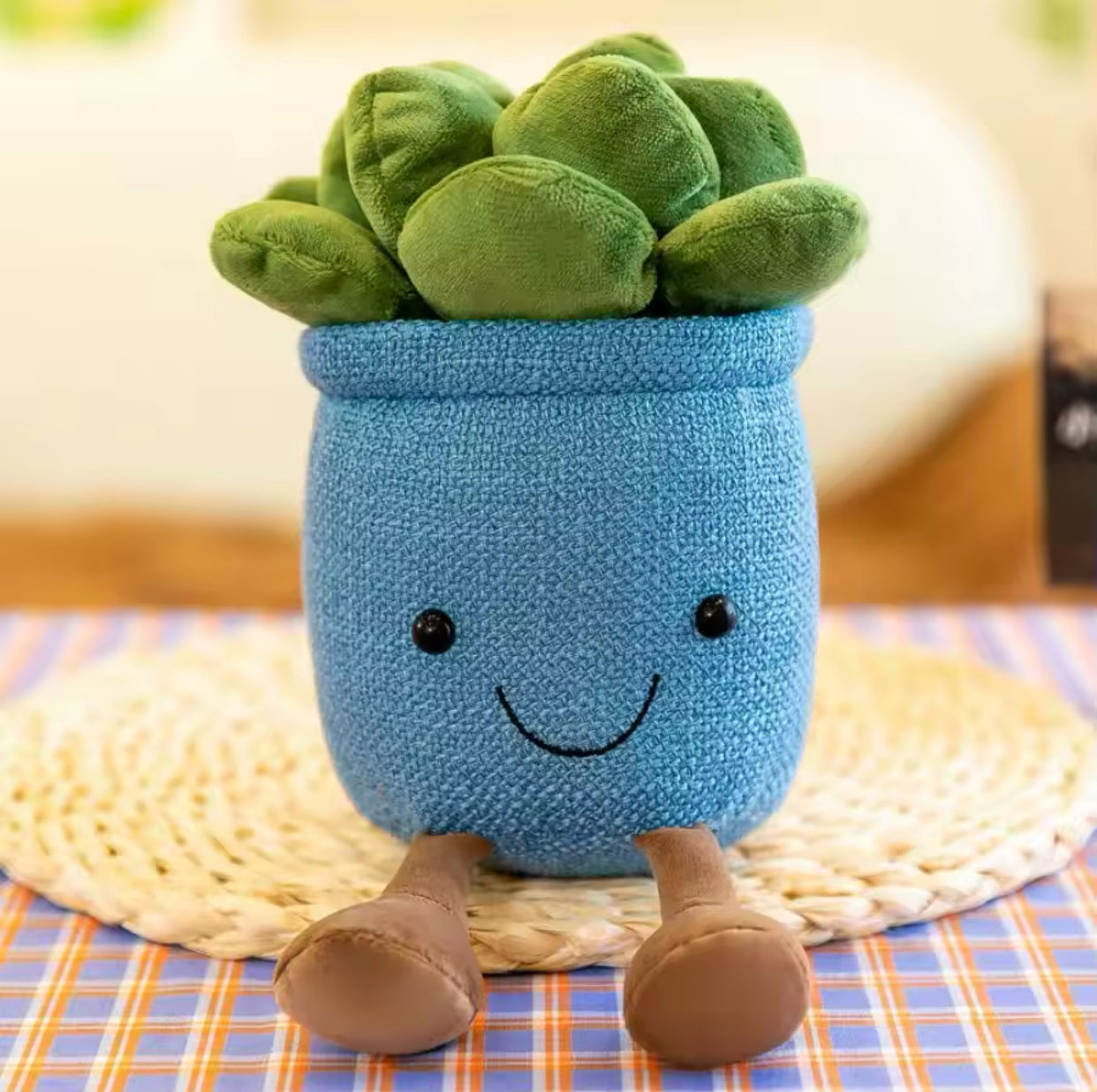 Plush Succulent Plants Stuffed Toy - 23cm Blue