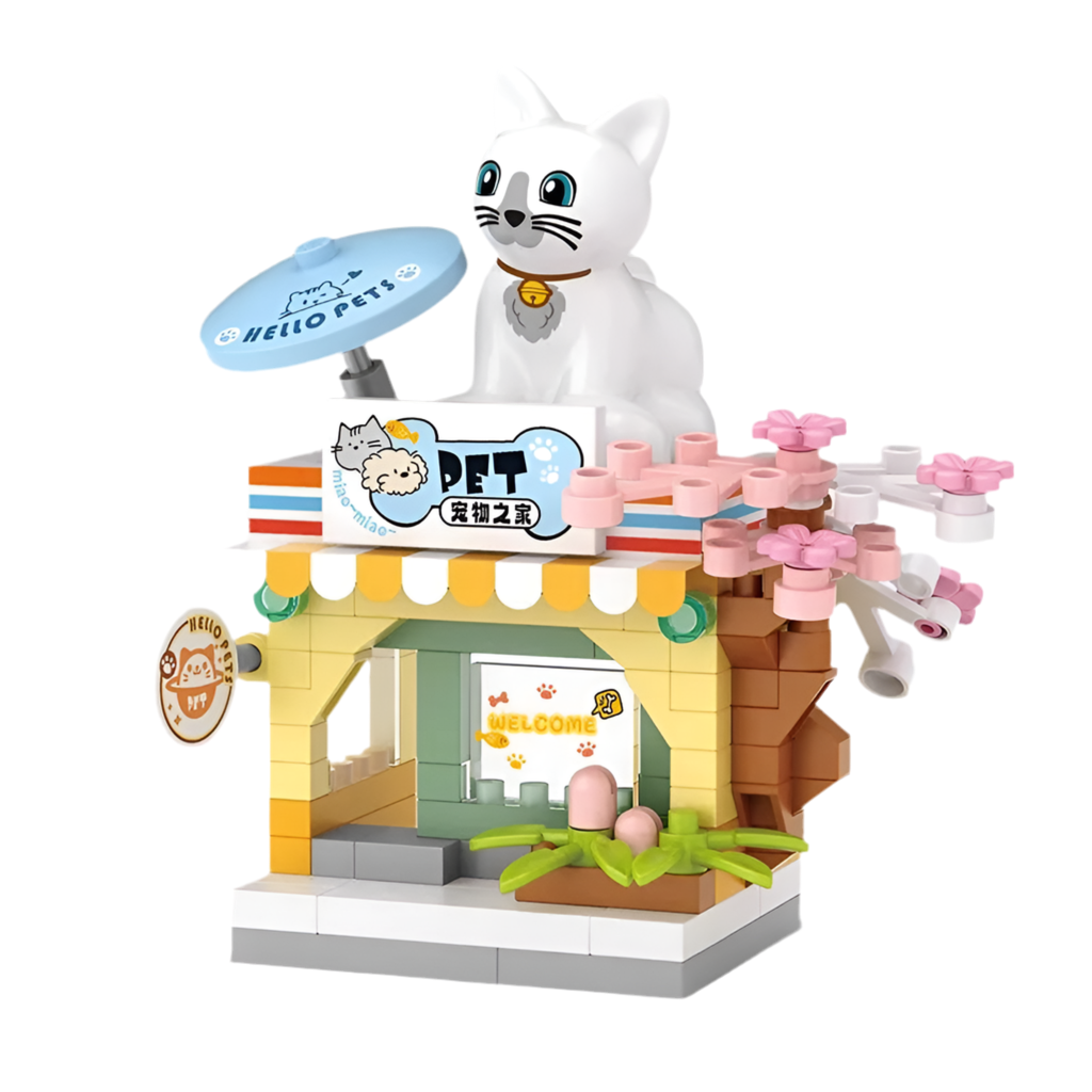 A Miniature DIY Building Blocks Restaurant Dessert Coffee Store NO.8601