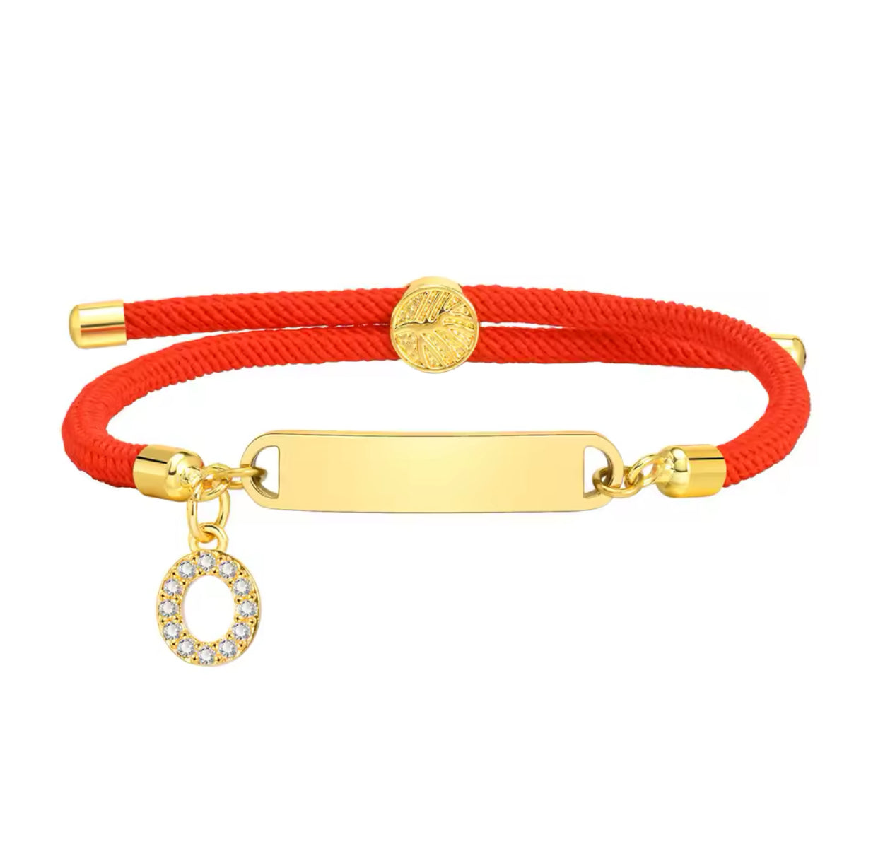 Baby Red Gold Custom Bracelet Personalised Red O