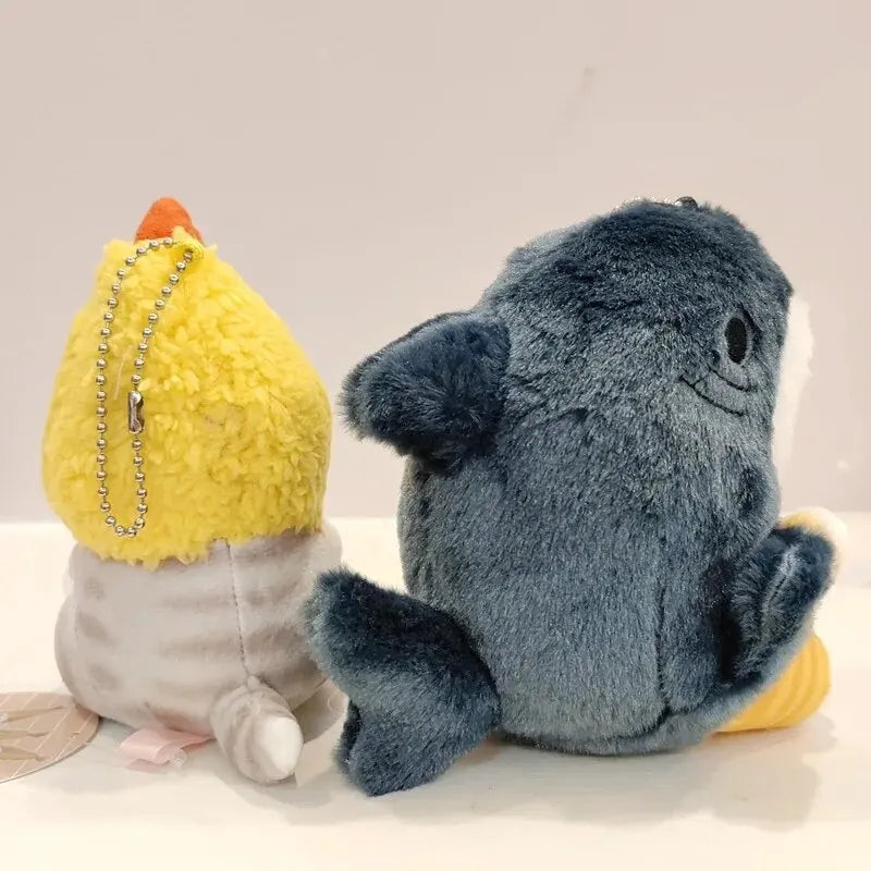 Kawaii Anime Hobby Tempura Fried Shrimp Shark Cat Plush Doll
