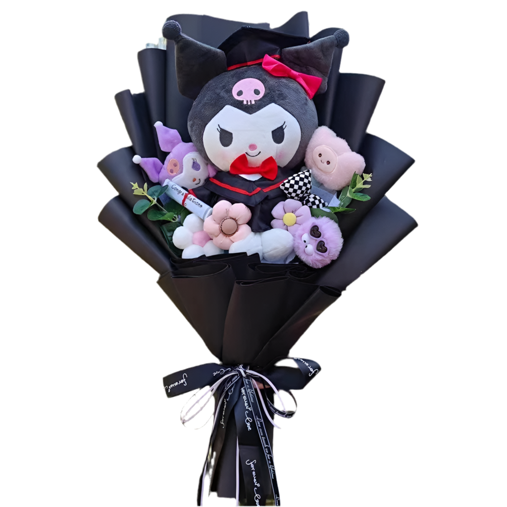 Sanrio Graduation Plush Flower Gift Bouquet – My Melody, Kuromi & Cinnamoroll