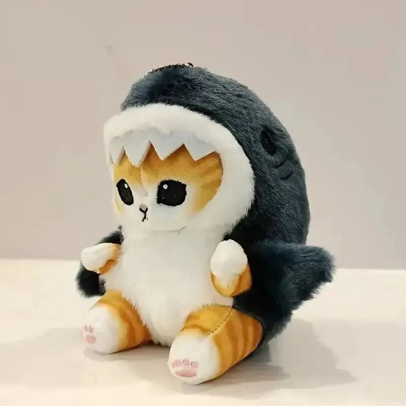 Kawaii Anime Hobby Tempura Fried Shrimp Shark Cat Plush Doll