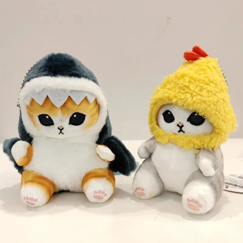 Kawaii Anime Hobby Tempura Fried Shrimp Shark Cat Plush Doll