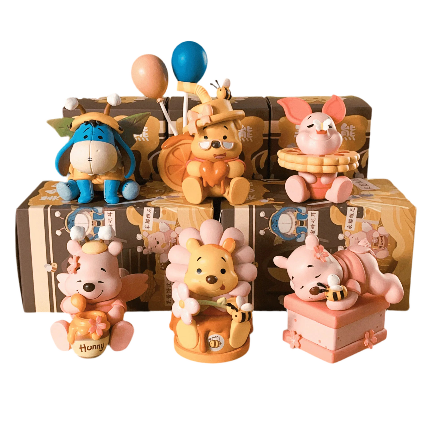 Winnie the Pooh-Themed Blind Boxes from the Happy Everyday Series - 6 Pack A