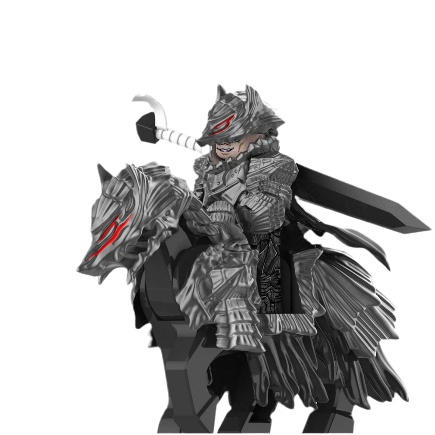 Building Blocks Wolf Cavalry Assembled Toy C