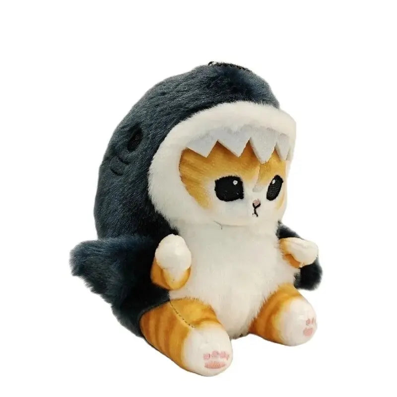 Kawaii Anime Hobby Tempura Fried Shrimp Shark Cat Plush Doll
