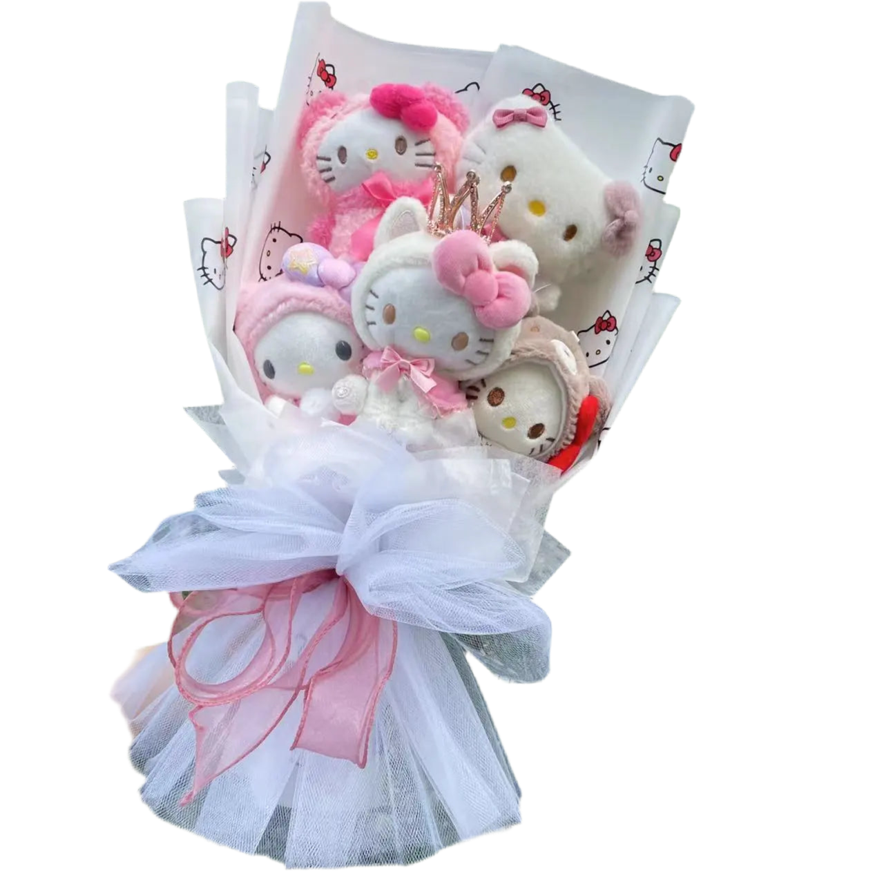 Sanrio Plush Flower Gift Bouquet – My Melody, Kuromi & Cinnamoroll | in Gift Box - Valentines Gift 5