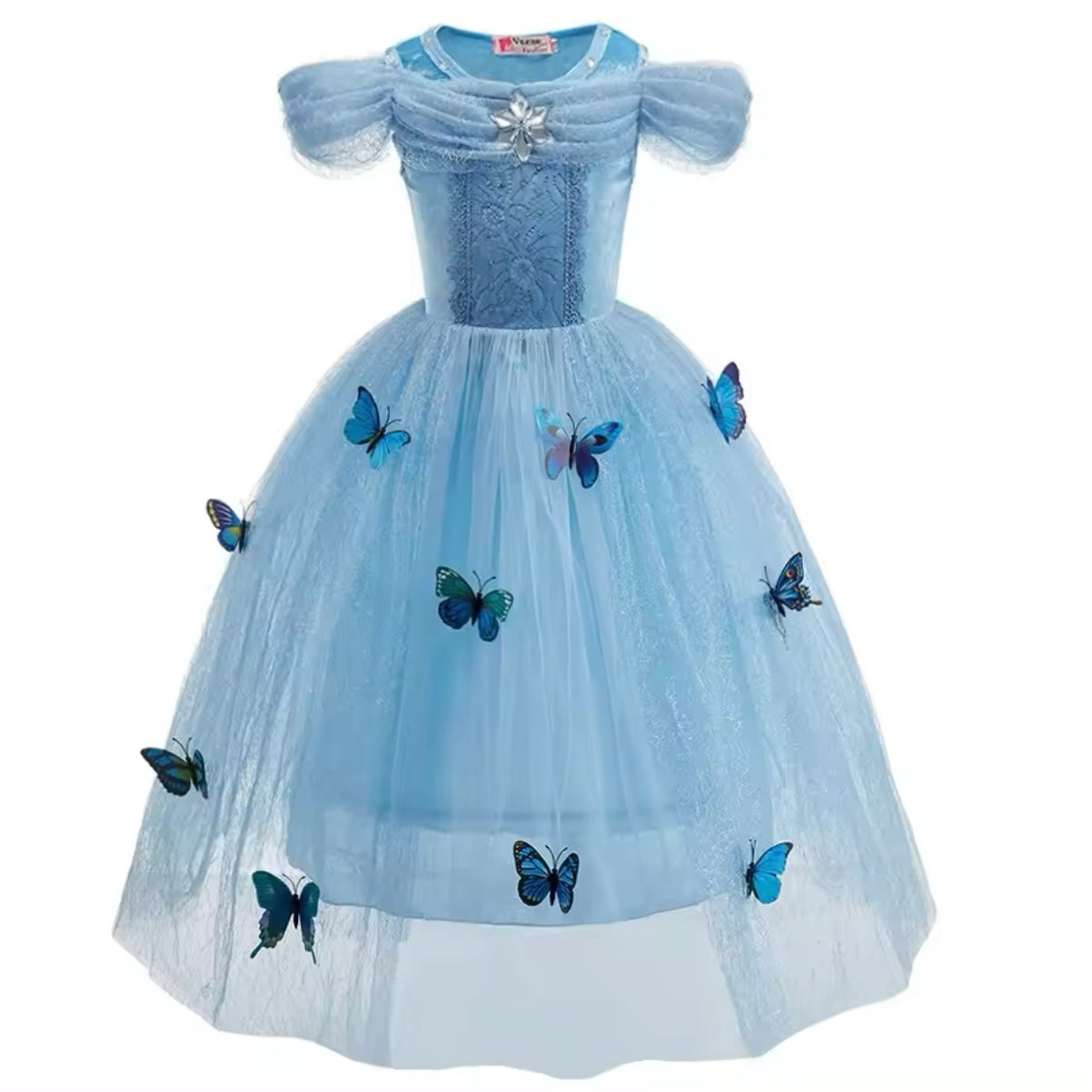 Girls Princess Dress Up Gown (Age 3-10YRS) Baby Blue