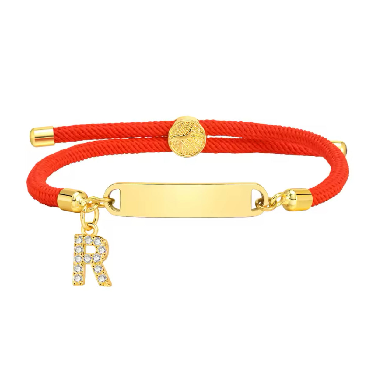 Baby Red Gold Custom Bracelet Personalised Red R