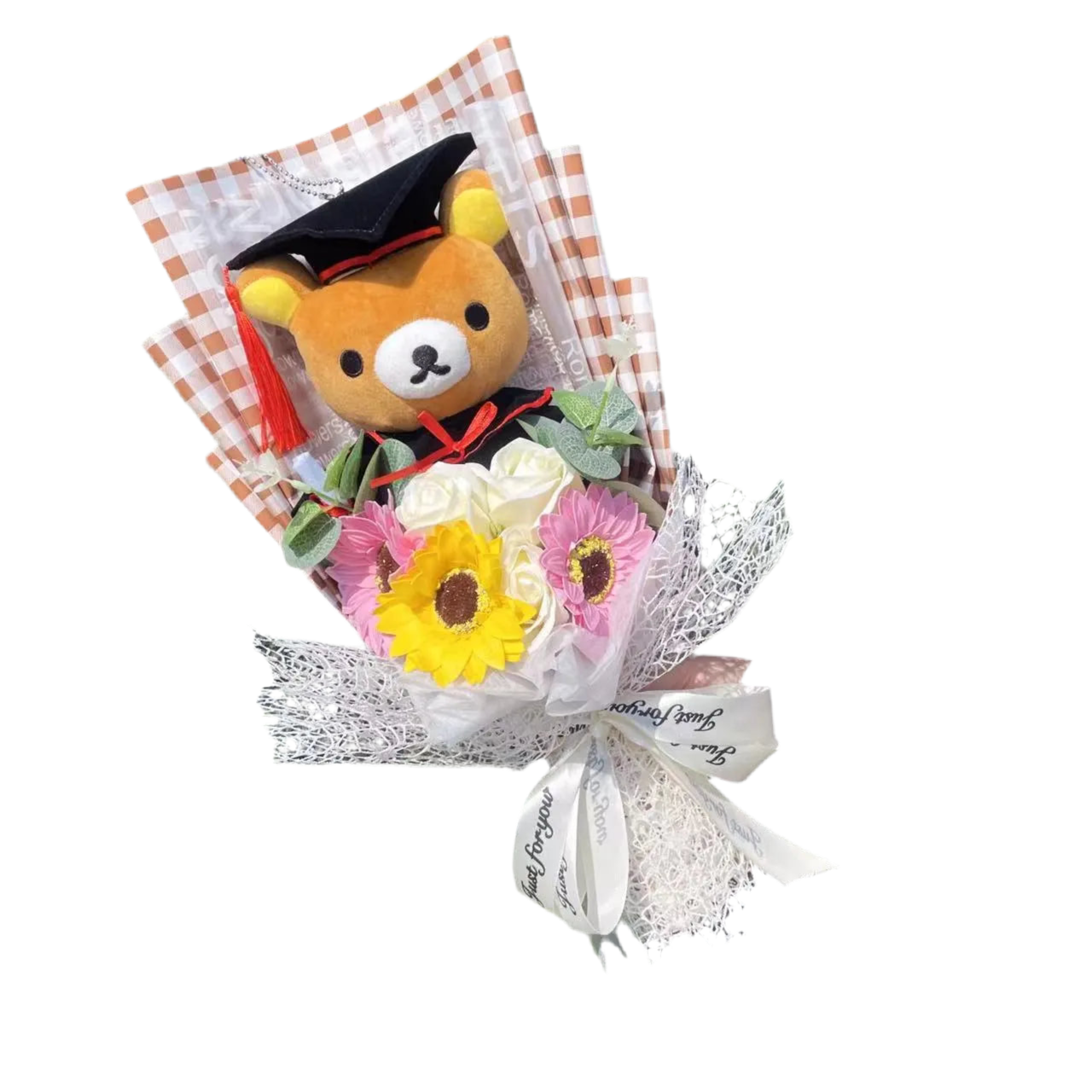 Sanrio Graduation Plush Flower Gift Bouquet – My Melody, Kuromi & Cinnamoroll 7