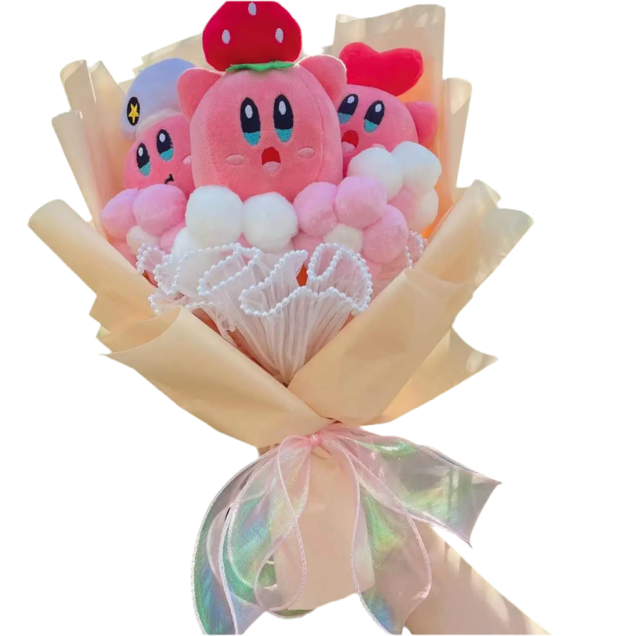 Kirby Plush Flower Gift Bouquet – 35cm Stuffed Toy Arrangement | Cute Gaming Gift