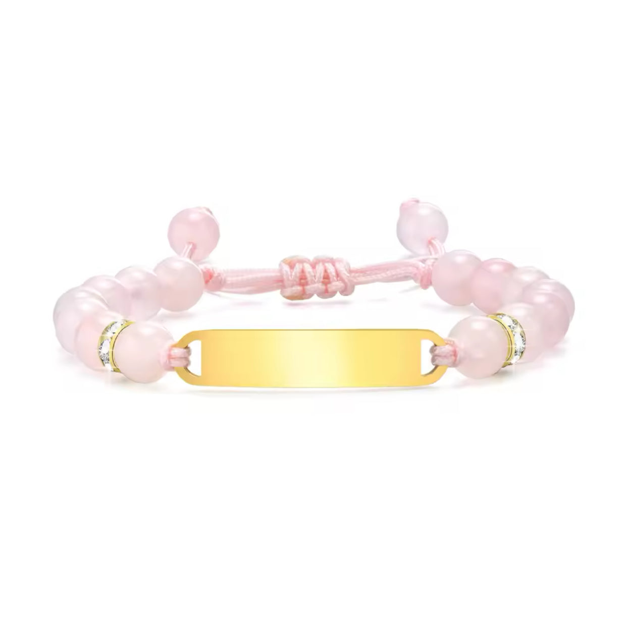 Baby Custom Pearl Bracelet Personalised Pink