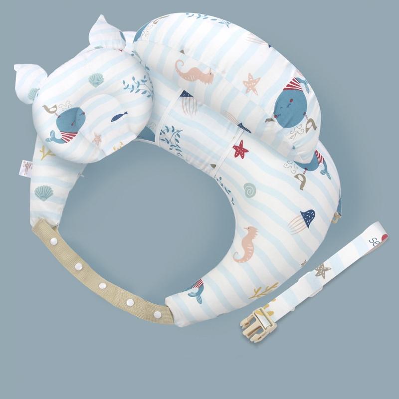 Adjustable Breastfeeding Nursing Pillow Blue