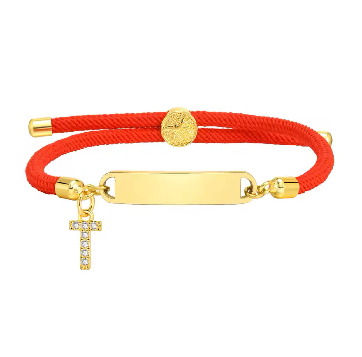 Baby Red Gold Custom Bracelet Personalised Red T