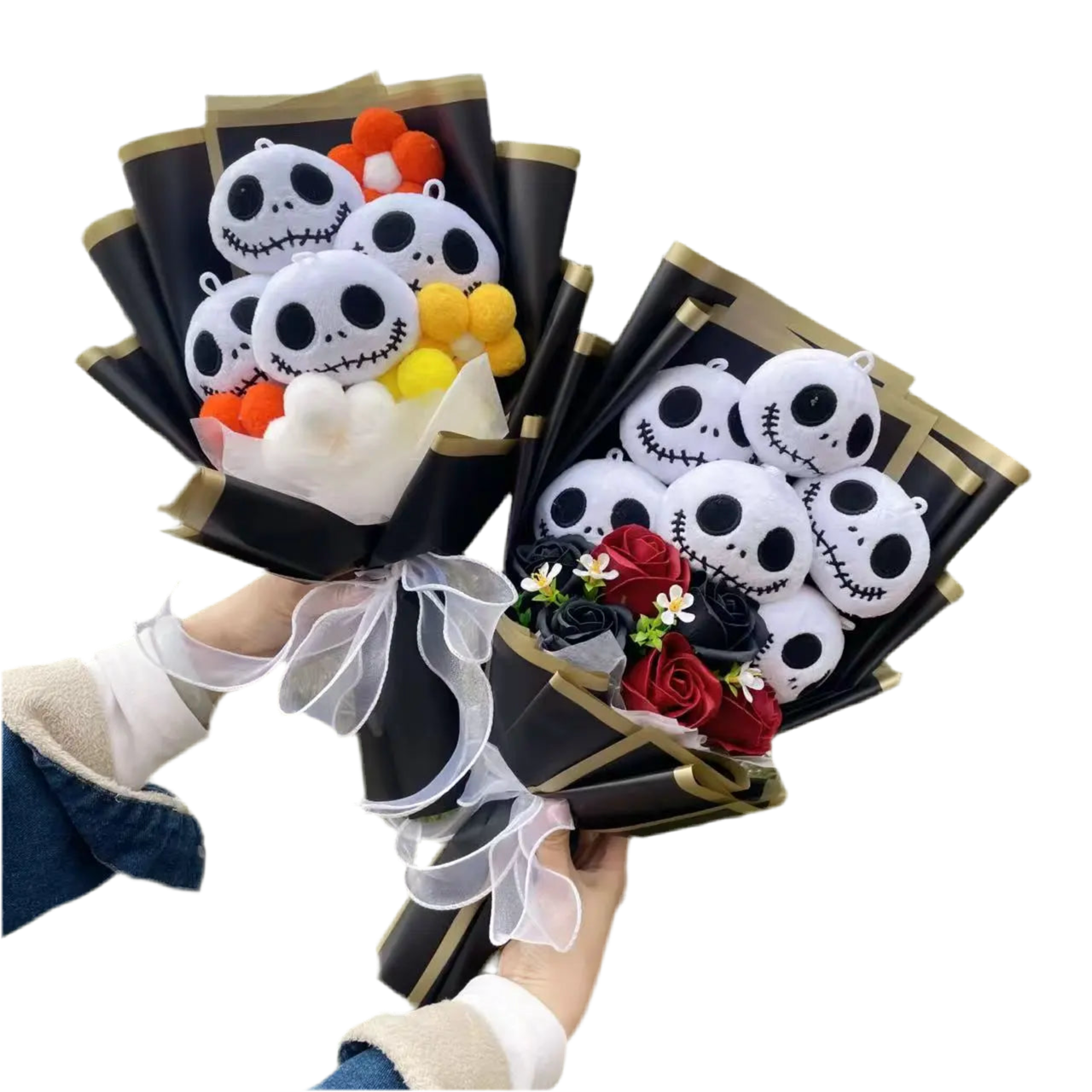 Jack Skellington Plush Flower Gift Bouquet – 40cm | Nightmare Before Christmas Stuffed Toy Arrangement