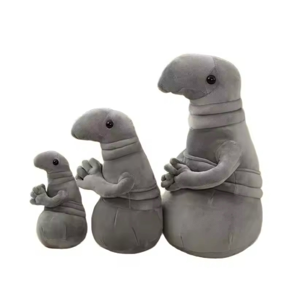 Plush Grey Ugly Alien Blob Stuffed Toy 20-30cm