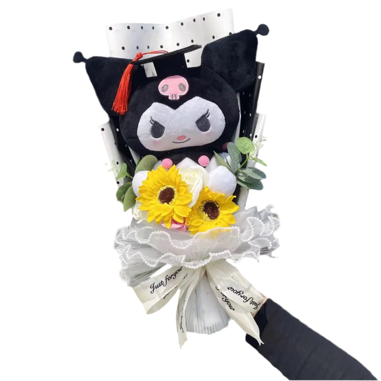 Sanrio Graduation Plush Flower Gift Bouquet – My Melody, Kuromi & Cinnamoroll 3