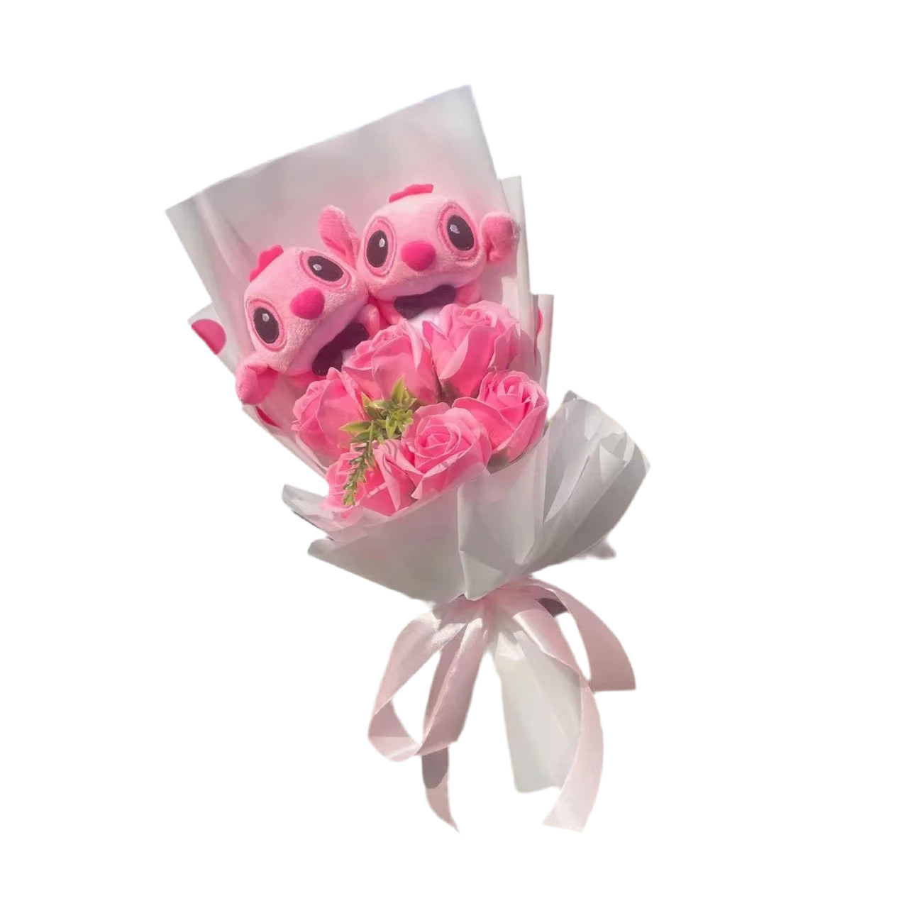 Hello Kitty, Stitch & Jack Skellington Plush Flower Gift Bouquet – 40cm - Valentines Gift 3