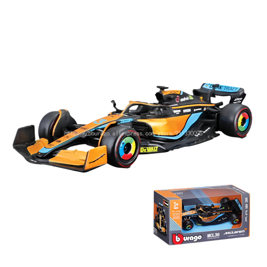Bburago 1:43 P2 British GP Mclaren F1 MCL60 2023 #4 Lando Norris #81 Oscar Piastri Alloy Car Die Cast Model Toy Collectible