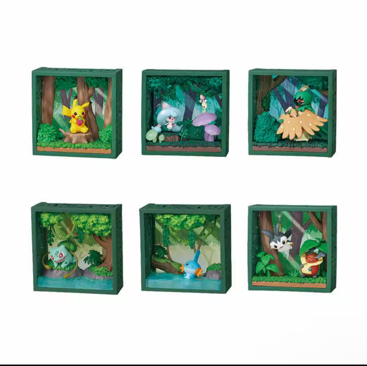 Re-Ment Pokémon Frame Deep Woods Mini Figure Blind Box – Forest Scene Collectibles | 6 Styles