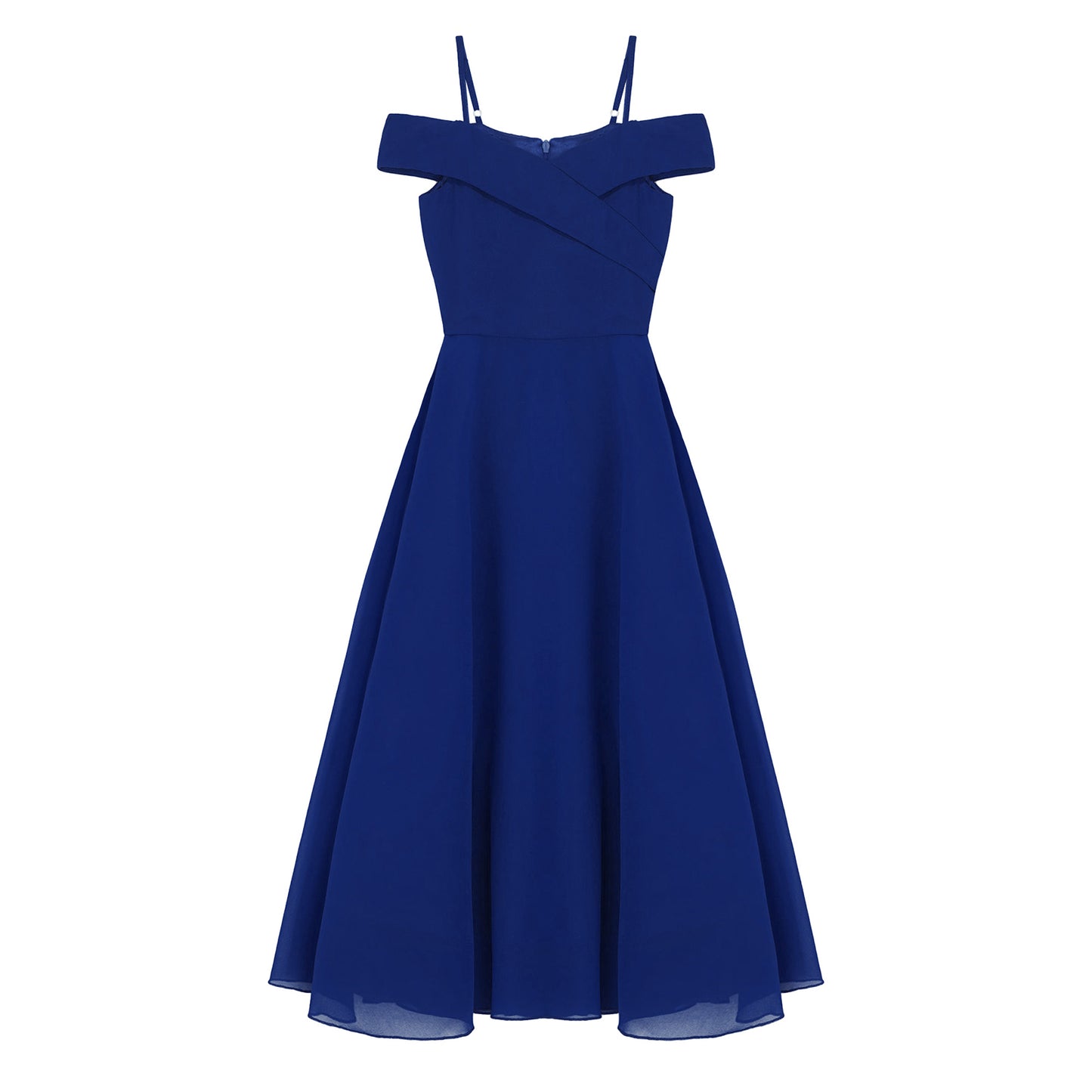 Girls Chiffon Off-the-Shoulder Adjustable A-Line Dress (Age 4-16 YRS)