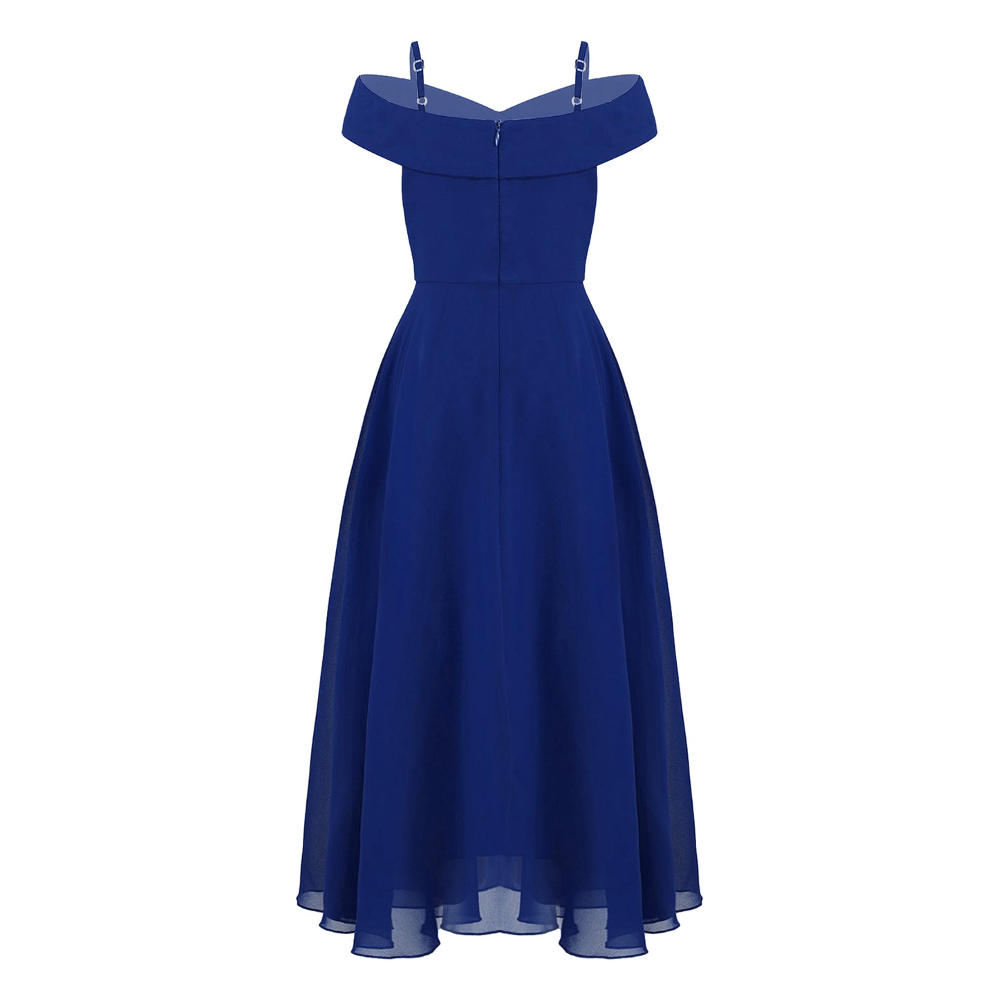 Girls Chiffon Off-the-Shoulder Adjustable A-Line Dress (Age 4-16 YRS)