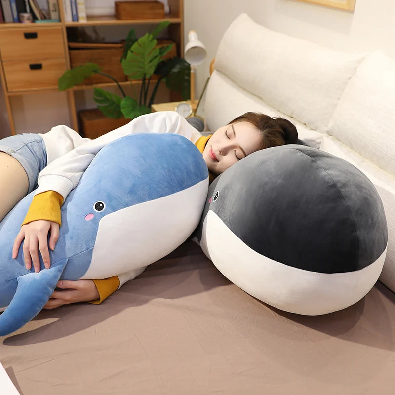 Large Plush Whale Pillow Stuffed Toy - 120cm