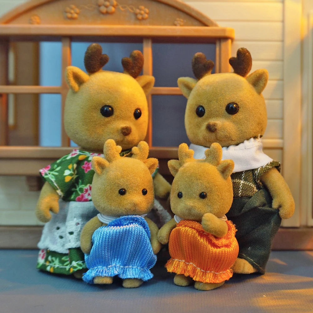 Bunny Familyes Forest Animal 1:12 Scale Dollhouse Miniatures